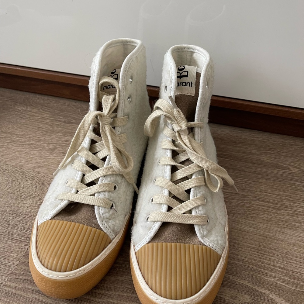 ISABEL MARANT White Benkeen Sneakers high-top - Picture 8 of 14